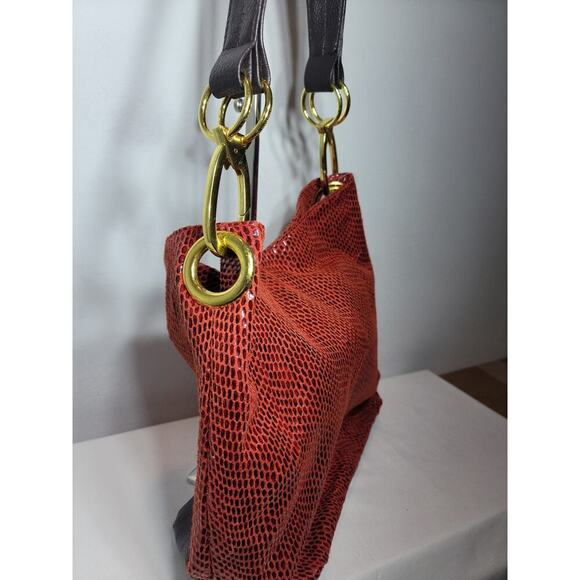 Womens Handbag Red Shoulder Strap Purse - Picture 3 of 6